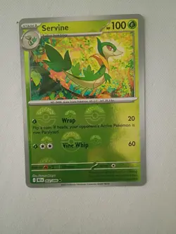 Pokemon Servine 002/086 Black & White Reverse Holo Poke Ball NM - Image 3