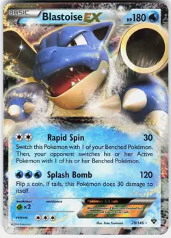 Pokemon Blastoise EX 29/146 Holo EX Rare XY Pokemon Near Mint - Image 1