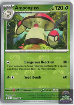 Amoonguss (Master Ball Pattern) 011/086 Holo Uncommon Black Bolt Pokemon NM - Image 1