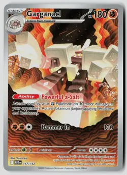 Garganacl 147/132 Illustration Rare Mega Evolution Pokemon Near Mint - Image 1