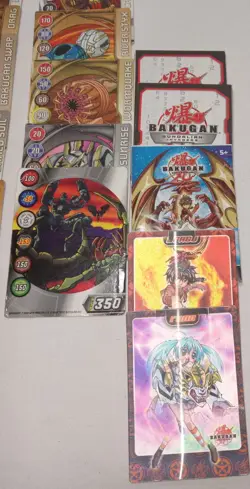2008 Bakugan Battle Brawlers Cards - Lot of 52 - 18 Metal Gate Cards - Rulebooks - Image 2