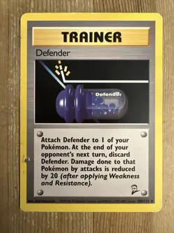 Defender 109/130 Uncommon Base Set 2 Pokemon DMG 2000 Vintage WOTC - Image 1