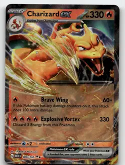 CHARIZARD EX 006/165 DOUBLE RARE 151 POKEMON NEAR MINT - Image 2