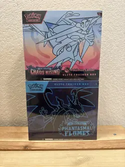 Pokemon ETB Lot Chaos Rising Pokemon Center & Phantasmal Flames - Image 1