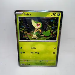 Snivy 001/086 Common Black Bolt Pokemon Holo Near Mint - Image 1