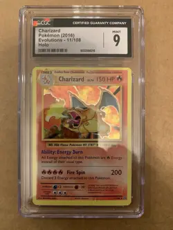 2016 Pokemon XY Evolutions - Charizard Holo Rare 11/108 - CGC 9 MINT - Image 1