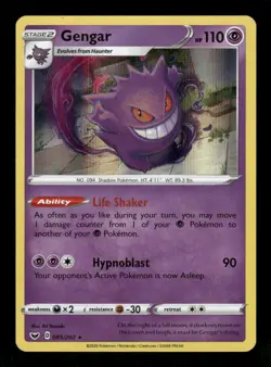 GENGAR 085/202 HOLO RARE SWORD & SHIELD POKEMON NM - Image 1