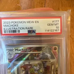 PSA 10 Machoke IR 177/165 Scarlet & Violet 151 Pokemon Card 2023 GEM MINT - Image 3