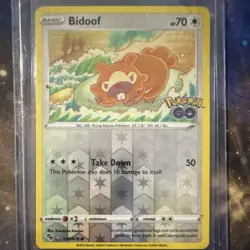Pokemon Bidoof (Peelable Ditto) 059/078 Pokemon GO Reverse Holo EN 2022 70HP - Image 1