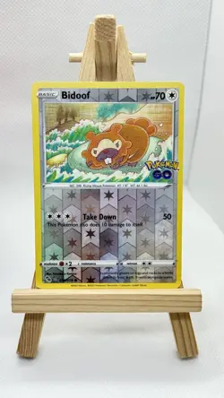 Pokemon card Bidoof (Peelable Ditto) Reverse Holo Pokemon GO 059/078 NM - Image 1