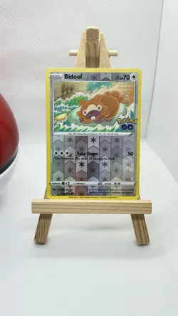 Pokemon card Bidoof (Peelable Ditto) Reverse Holo Pokemon GO 059/078 NM - Image 3