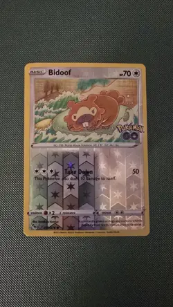 BIDOOF (PEELABLE DITTO) 059/078 HOLO C POKEMON GO POKEMON REVERSE HOLO MP - Image 1