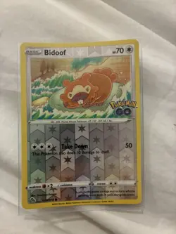 BIDOOF (Peelable DITTO) Reverse Holo Pokemon GO 059/078 LP Pokemon TCG - Image 1