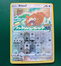 Bidoof (Peelable Ditto) 059/078 Pokemon GO Reverse Holo - Image 1