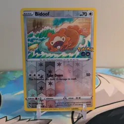 Pokemon TCG Pokemon GO Bidoof (Peelable Ditto) Reverse Holo 059/078 2022 - Image 1