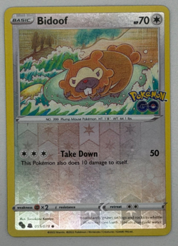 Bidoof (Peelable Ditto) 059/078 Pokemon GO Reverse Holo - Image 2