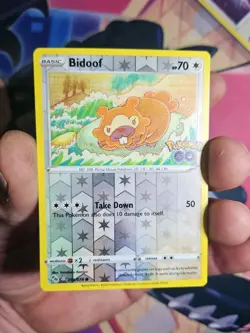 Pokemon Bidoof 059/078 Pokemon GO Reverse Holo Peelable Ditto English NM/lP+ - Image 3