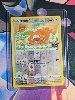 Pokemon Bidoof 059/078 Pokemon GO Reverse Holo Peelable Ditto English NM/lP+ - Image 5