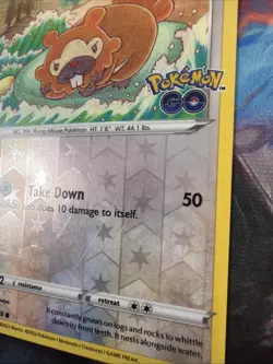 Bidoof (Peelable Ditto) 059/078 Pokemon GO Reverse Holo 2022 Card LP - Image 2