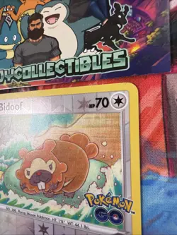 Bidoof (Peelable Ditto) 059/078 Pokemon GO Reverse Holo 2022 Card LP - Image 3