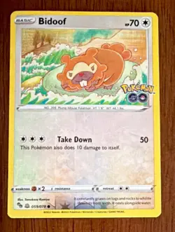 Bidoof (Peelable Ditto) 059/078 Pokemon GO Reverse Holo - Image 1