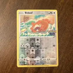 Bidoof (Peelable Ditto) 059/078 Pokemon GO Reverse Holo - Image 1