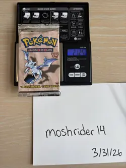HeavyU Pokemon TCG Fossil 1st Edition Booster Pack Aerodactyl Art Sealed 21.25g - Image 1