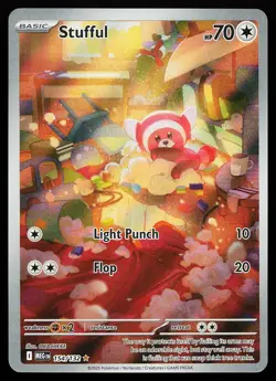 Stufful 154/132 Holo Illustration Rare Mega Evolution Pokemon Card - Image 1