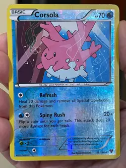 POKEMON CORSOLA 36/146 UNCOMMON REVERSE HOLOFOIL XY BASE MP CARD - Image 1