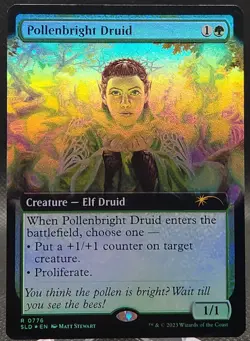 Pollenbright Druid #776 Secret Lair Extended Art Foil Rare - Image 1