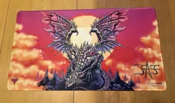 Signed Secret Lair Ur Dragon Justine Jones Playmat Magic The Gathering MTG Rare - Image 1