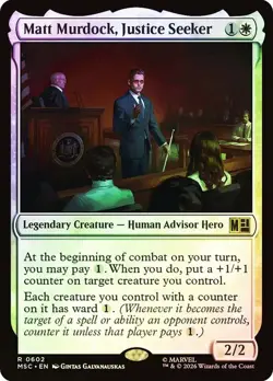 Matt Murdock, Justice Seeker Foil Marvel Super Heroes NM MTG - Image 1