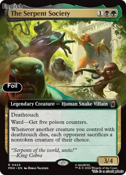 (Preorder) The Serpent Society (Extended Art) EN [MSH - 424] - NM [Foil] TCG MTG - Image 1