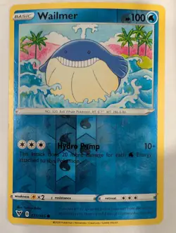 Wailmer 031/185 Vivid Voltage Pokemon Reverse Holo Foil Nice! - Image 1