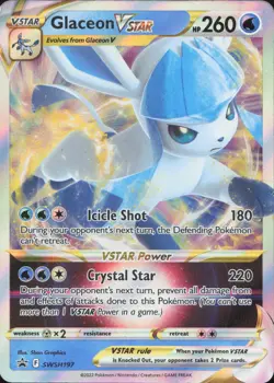 Glaceon VSTAR SWSH197 Holo Promo Sword & Shield Promo Pokemon Moderately Played - Image 1