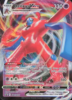Deoxys VMAX SWSH267 Holo Promo Sword & Shield Promo Pokemon Moderately Played - Image 1