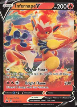 Infernape V SWSH252 Holo Promo Sword & Shield Promo Pokemon Near Mint - Image 1