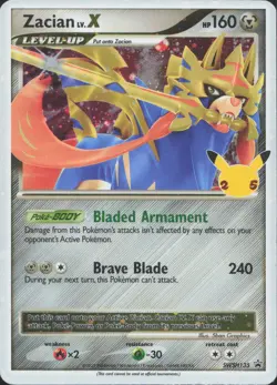Zacian LV. X SWSH135 Holo Promo Sword & Shield Promo Pokemon Lightly Played - Image 1