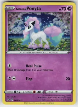 Galarian Ponyta SWSH013 Holo P Sword & Shield Promo Pokemon Lightly Played - Image 1