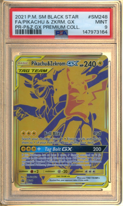 Pikachu & Zekrom Gx Pokemon Sm Black Star Promo SM248 PSA 9 - Image 1