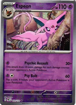 Espeon (Poke Ball Pattern) 033/131 Holo Rare Prismatic Evolutions Pokemon NM - Image 1