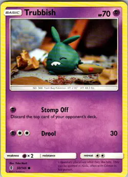 Trubbish 50/145 Guardians Rising Near Mint Pokemon - Image 1