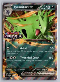Tyranitar ex (Prismatic Evolutions Stamp) 064/131 Holo Pokemon NM - Image 1