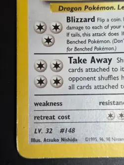 Pokemon Erika's Dragonair 4/132 Gym Heroes Holo HP Damaged ( See Photos) - Image 3