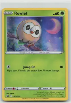 Rowlet SWSH220 Sword & Shield Promo Pokemon Holo 🔥B2G1 Coupon🔥 - Image 1
