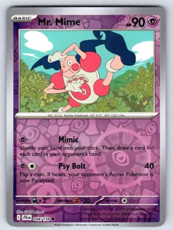 Mr. Mime 058/159 Common Journey Together Pokemon Reverse Holo Near Mint - Image 1