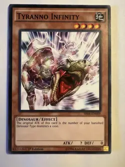Tyranno Infinity - SR04-EN009 - 1st Edition NM YuGiOh! Dinosmashers Fury - Image 1