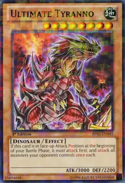 1x (P) Ultimate Tyranno - BP02-EN045 - Mosaic Rare - 1st Edition YuGiOh - Image 1