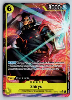 SHIRYU (FULL ART) OP16-108 THE TIME OF BATTLE ONE PIECE NM - Image 1