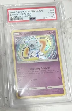 Pokemon Shining Mew 40/73 Shining Legends Holo Shiny Holo Rare PSA 9 - Image 1